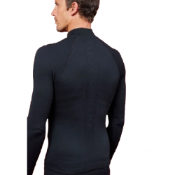DAMART SPORT - TEE SHIRT ENERGY 3 THERMOLACTYL COL ZIPPÉ - Noir