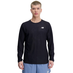 NEW BALANCE - TEE-SHIRT MANCHES LONGUES Q SPEED JACQUARD - Black