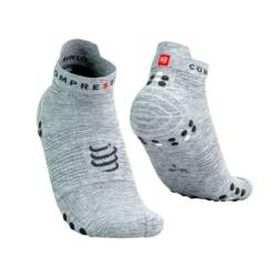 COMPRESSPORT - PRO RACING SOCKS V4.0 RUN LOW - Grey Melange / Black