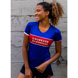 COUREUR DU DIMANCHE - TEE-SHIRT LE BICOLORE FEMME - Bleu / Rouge