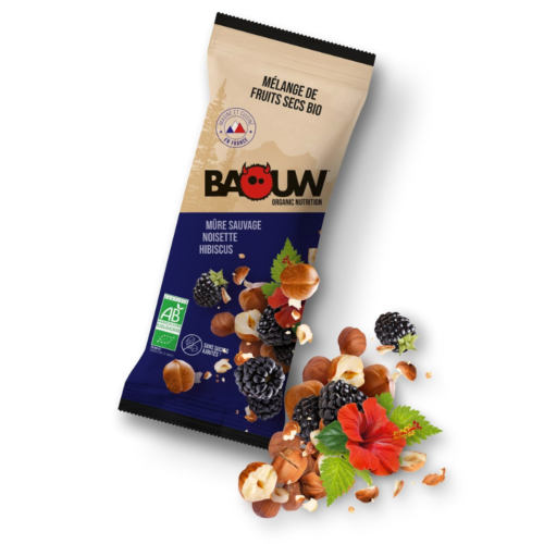 BAOUW - MÉLANGE DE FRUITS SECS BIO Mûre Sauvage - Noisette - Hibiscus