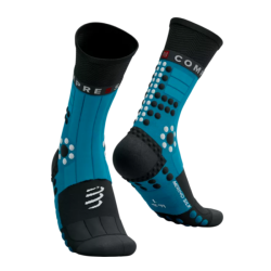 COMPRESSPORT - PRO RACING SOCKS WINTER TRAIL - Mosaïc Blue / Black