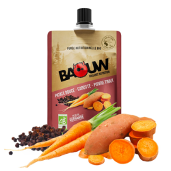 BAOUW - PURÉE ENERGÉTIQUE BIO SALÉE Patate Douce / Carotte / Poivre Timut