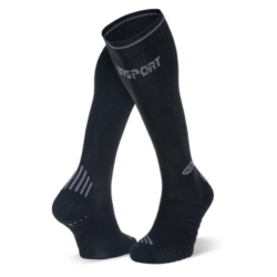 BV SPORT - CHAUSSETTES RUN COMPRESSION - Noir / Gris