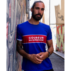 COUREUR DU DIMANCHE - TEE-SHIRT LE BICOLORE HOMME - Bleu / Rouge