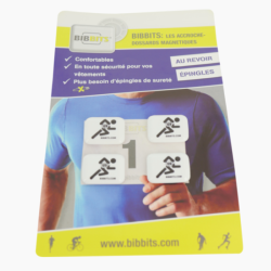 BIBBITS - PORTE DOSSARD MAGNÉTIQUE - Coureur Blanc