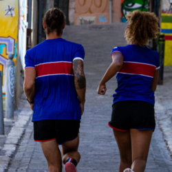 COUREUR DU DIMANCHE - TEE-SHIRT LE BICOLORE HOMME - Bleu / Rouge