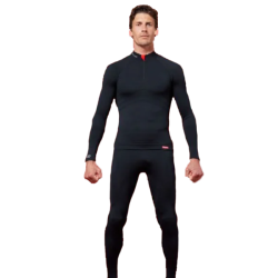 DAMART SPORT - TEE SHIRT ENERGY 3 THERMOLACTYL COL ZIPPÉ - Noir