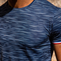 COUREUR DU DIMANCHE - TEE-SHIRT LE STRIÉ BLEU HOMME - Bleu