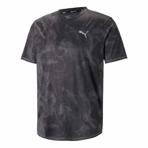 PUMA - TEE-SHIRT RUNNING RUN FAV AOP GRAPHIC - Black