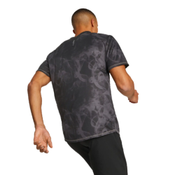 PUMA - TEE-SHIRT RUNNING RUN FAV AOP GRAPHIC - Black