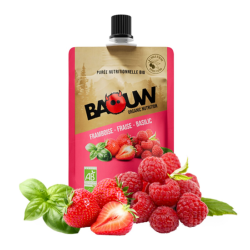 BAOUW - PURÉE ÉNERGÉTIQUE BIO Framboise / Fraise / Basilic