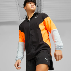 PUMA - RUN LIGHTWEIGHT JACKET - Black / Orange