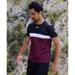 COUREUR DU DIMANCHE - TEE-SHIRT LE BICOLORE HOMME - Noir / Bordeaux