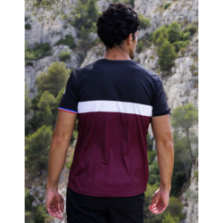 COUREUR DU DIMANCHE - TEE-SHIRT LE BICOLORE HOMME - Noir / Bordeaux