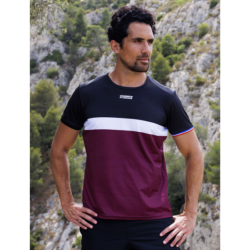 COUREUR DU DIMANCHE - TEE-SHIRT LE BICOLORE HOMME - Noir / Bordeaux