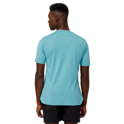 NEW BALANCE - TEE-SHIRT RUNNING Q SPEED JACQUARD - Faded teal