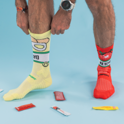 BV SPORT - CHAUSSETTES TRAIL ULTRA NUTRISOCKS - Ketchup / Mayo