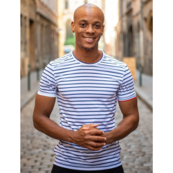 COUREUR DU DIMANCHE - TEE-SHIRT LA MARINIÈRE HOMME - Blanc / Bleu
