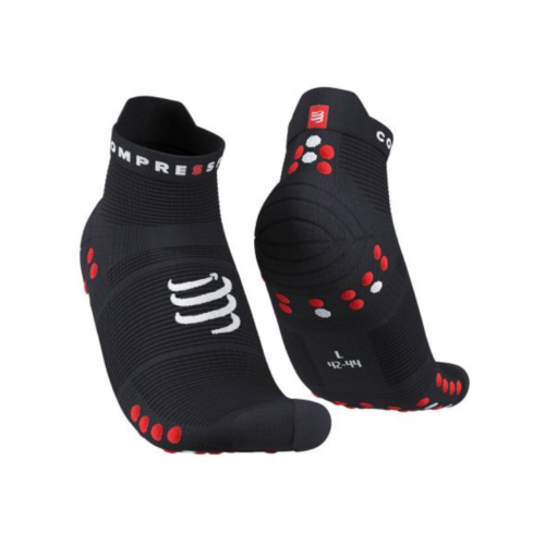 COMPRESSPORT - PRO RACING SOCKS V4.0 RUN LOW - Black / Red