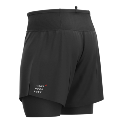 COMPRESSPORT - SHORT TRAIL 2 EN 1 - Black