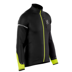 COMPRESSPORT - HURRICANE WINDPROOF JACKET FLASH - Black / Fluo Yellow