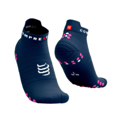 COMPRESSPORT - PRO RACING SOCKS V4.0 RUN LOW - Mood Indigo / Magenta