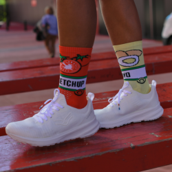 BV SPORT - CHAUSSETTES TRAIL ULTRA NUTRISOCKS - Ketchup / Mayo