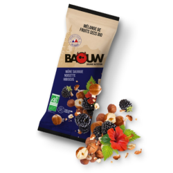 BAOUW - MLANGE DE FRUITS SECS BIO Mre Sauvage - Noisette - Hibiscus