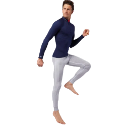 DAMART SPORT - TEE SHIRT ENERGY 3 THERMOLACTYL COL ZIPPÉ - Bleu