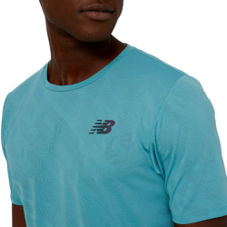 NEW BALANCE - TEE-SHIRT RUNNING Q SPEED JACQUARD - Faded teal