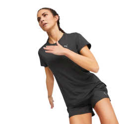 PUMA - TEE-SHIRT RUN FAVORITE HEATHER W - Black