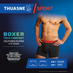 THUASNE SPORT - BOXER TECH COMFORT COUTURES PLATES - Black