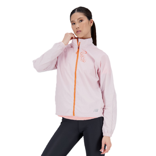 NEW BALANCE - VESTE PRINTED IMPACT RUN PACKABLE - Stone Pink
